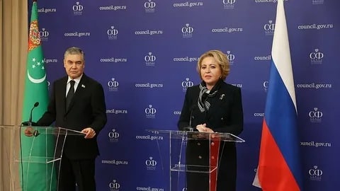 Председатель российского Совфеда Валентина Матвиенко высоко оценила взаимодействие Туркменистана и России в международных форматах